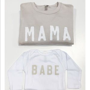 ✨SOLD✨Mama & Me Sweatshirt and Long sleeve Onesie